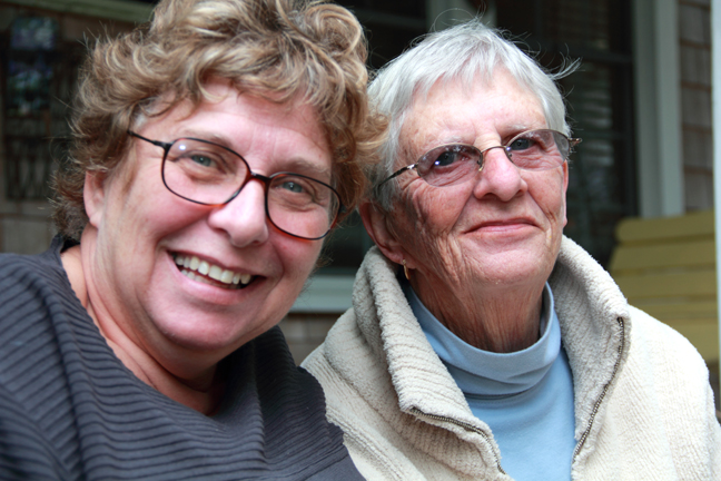 Hosts Donna Boor and Annie Louise Gaskill Gaskins ready to green you at the Thurston House Inn Bed and Breakfast